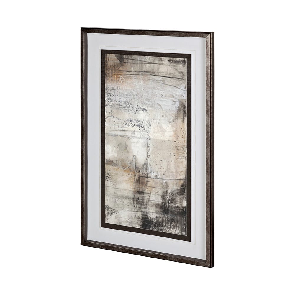 Mercana - Blk Wht Bronze II by Jennifer Goldberger Hand Embellished Framed Art Print Matted under Glass - 12317 view 1