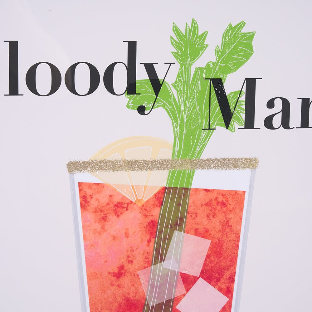Mercana - Bloody Mary by Mercana Studio a Hand Embelished Textured Framed Art Print Matted under Glass - 15432 view 7