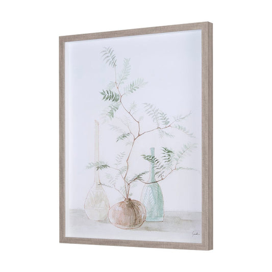 Mercana - Boho BranchesI by Mercana Studio a Hand Embellished Textured Framed Art Print Matted under Glass - 14323 view 2