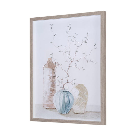 Mercana - Boho BranchesII by Mercana Studio a Hand Embellished Textured Framed Art Print Matted under Glass - 14324 view 2
