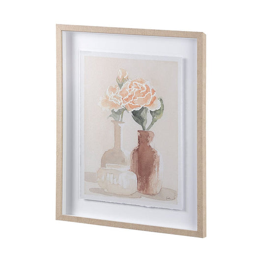 Mercana - Boho Flowers II by Mercana Studio a Hand Embellished Textured Framed Art Print Matted under Glass - 14025 view 2