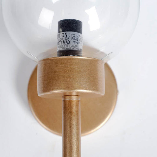 Mercana - Boltern I 6x12 Gold Toned Glass Globe Wall Sconce - 65359_CLOSEOUT view 2