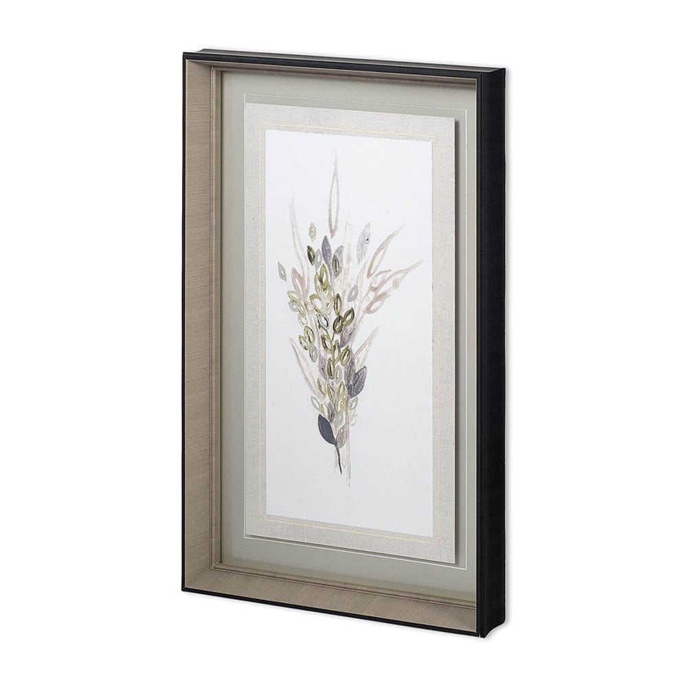 Mercana - Botanica Whimsy I by June Erica Vess a Hand Embellished Textured Framed Art Print Matted under Glass - 11403 view 1