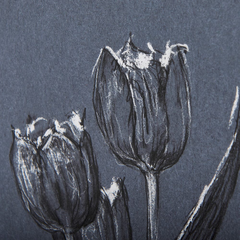Mercana - Botanical sketches I Blue by Mercana Studio Hand Embellished Framed Art Print Matted under Glass - 14575 view 7