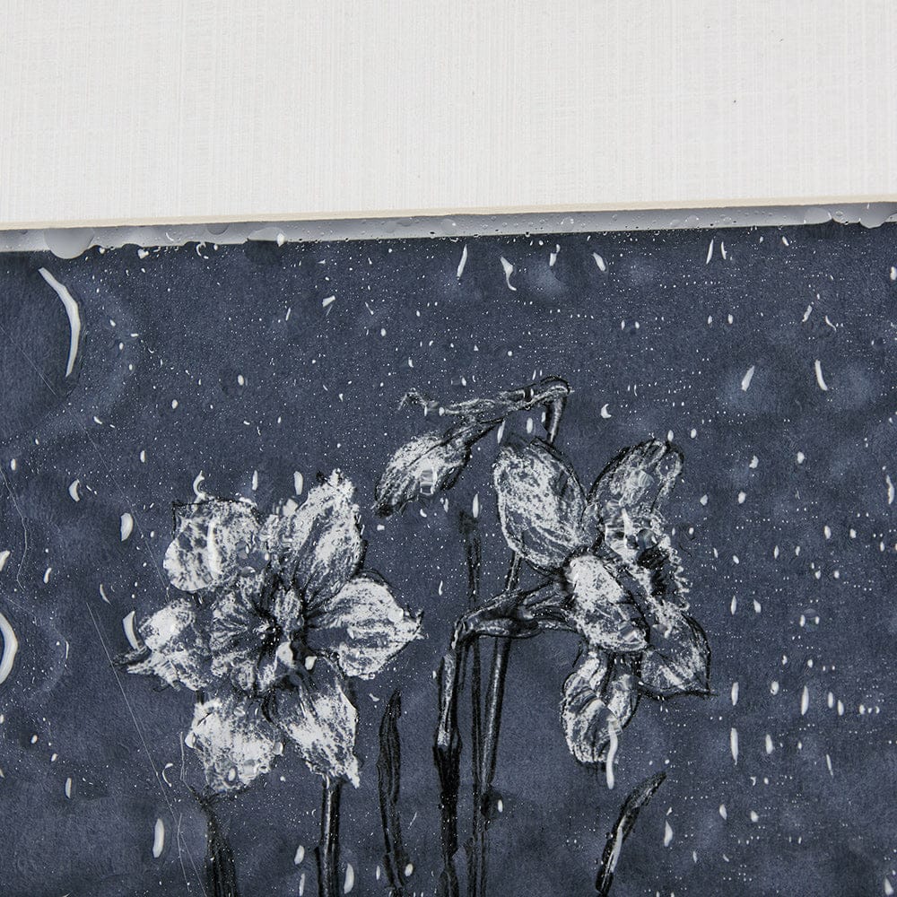 Mercana - Botanical sketches II Blue by Mercana Studio Hand Embellished Framed Art Print Matted under Glass - 14570 view 7