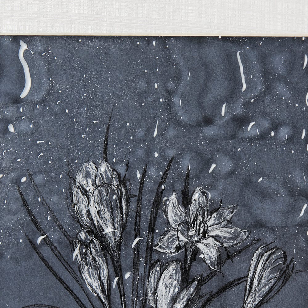 Mercana - Botanical sketches V Blue by Mercana Studio Hand Embellished Framed Art Print Matted under Glass - 14565 view 7