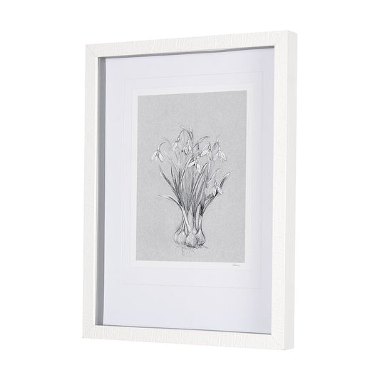 Mercana - Botanical sketches VI Grey by Mercana Studio Hand Embellished Framed Art Print Matted under Glass - 14591 view 2