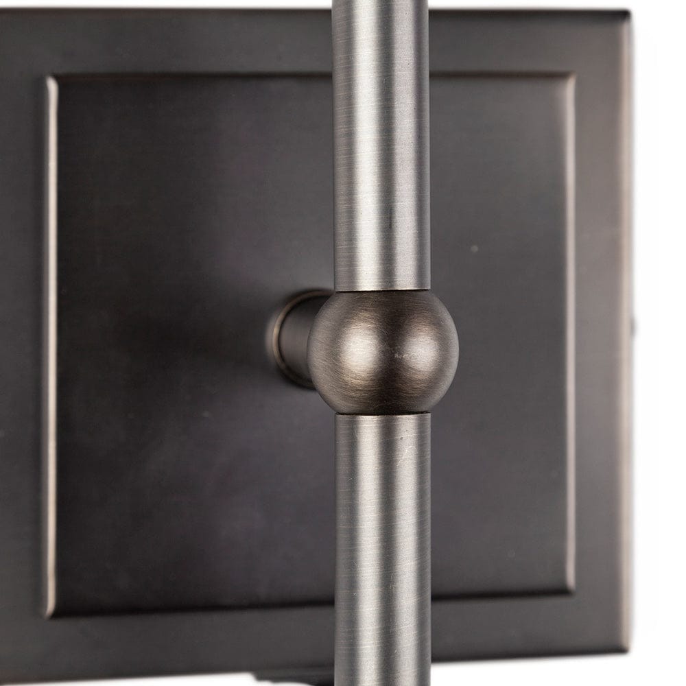 Mercana - Bourgeois II 9x16 White Fabric Shade Brown Metal Base Wall Sconce - 67942 view 4