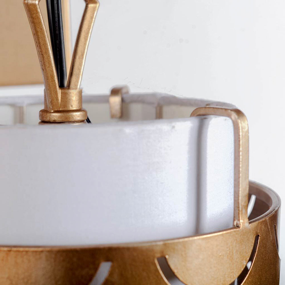 Mercana - Brasseur IV 10.5x22 Gold Toned Metal Fish Scale Wall Sconce - 65389_CLOSEOUT view 4