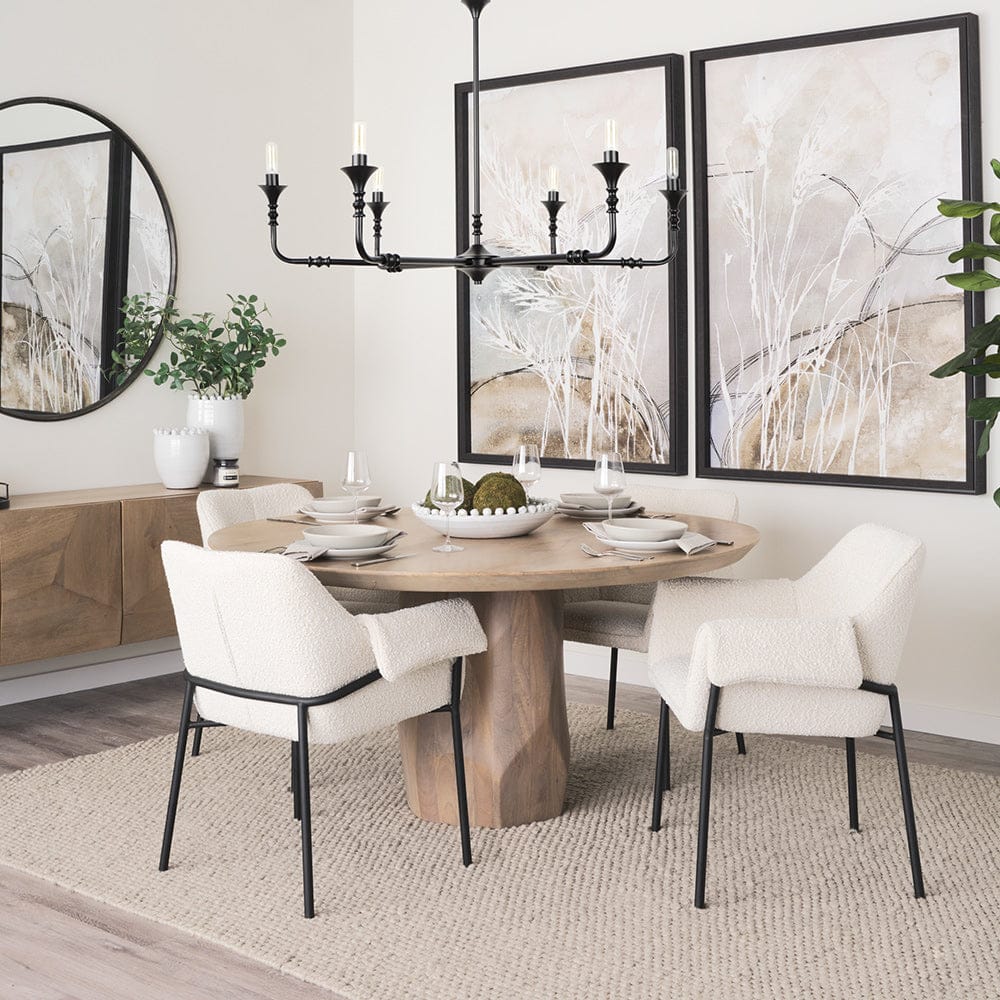 Mercana - Brently Dining Chair w/ Cream Boucle Fabric & Matte Black Metal Legs (Set of 2) - 70250 view 11