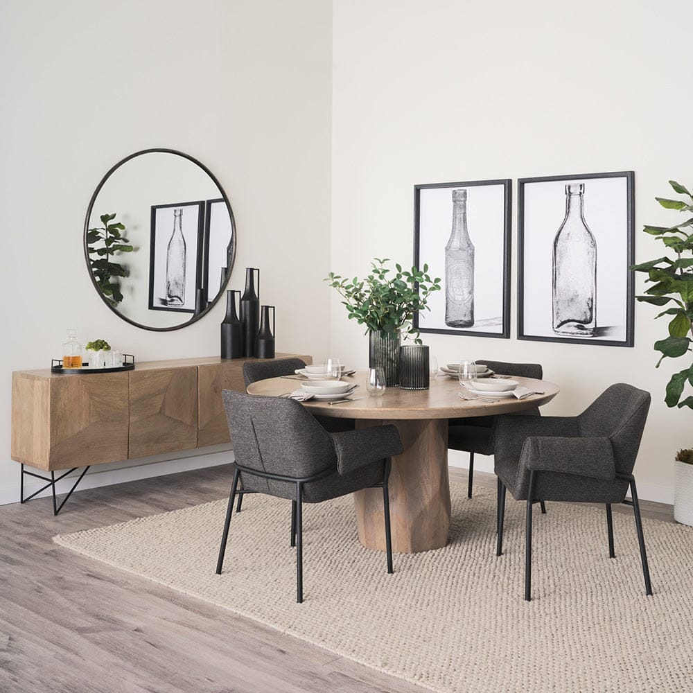 Mercana - Brently Dining Chair w/ Gray Fabric & Matte Black Metal Legs (Set of 2) - 70249 view 11