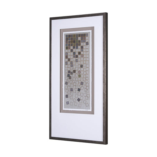 Mercana - Broken Puzzle II by Mercana Studio a Hand Embellished Textured Framed Art Print Matted under Glass - 15284 view 2