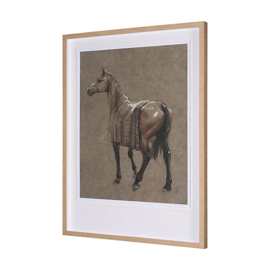 Mercana - Buckskin Blanket by Mercana Studio a Hand Embellished Textured Framed Art Print - 15150 view 2