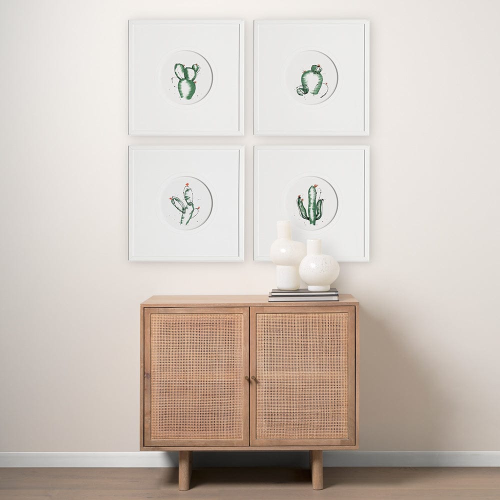 Mercana - Cactus III by Mercana Studio a Hand Embellished Textured Framed Art Print Matted under Glass - 13054 view 3