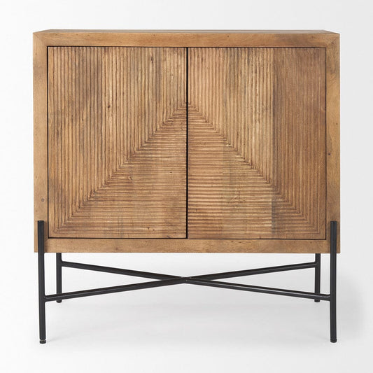 Mercana - Cairo 36.0L x 19.5W x 36.0H 2 Door Wood and Metal Cabinet - 69754 view 2