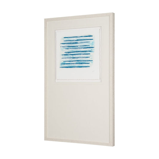 Mercana - Calm River Blue II by Studio M a handmade Original Framed Artwork under Glass - 15014 view 2