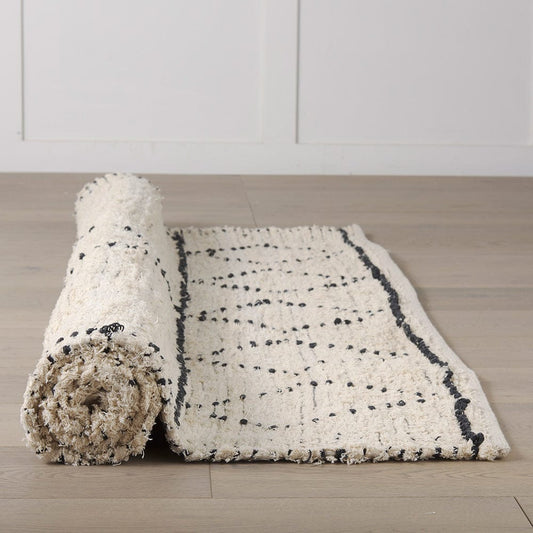 Mercana - Calvert 8x10 Gray Cotton Hand Woven Diamond Patterned Rug - 69498 view 2