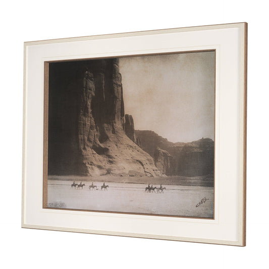 Mercana - Canyon de Chelly by Edward Sheriff Curtis Hand Embelished Framed Art Print Matted under Glass - 15302 view 2