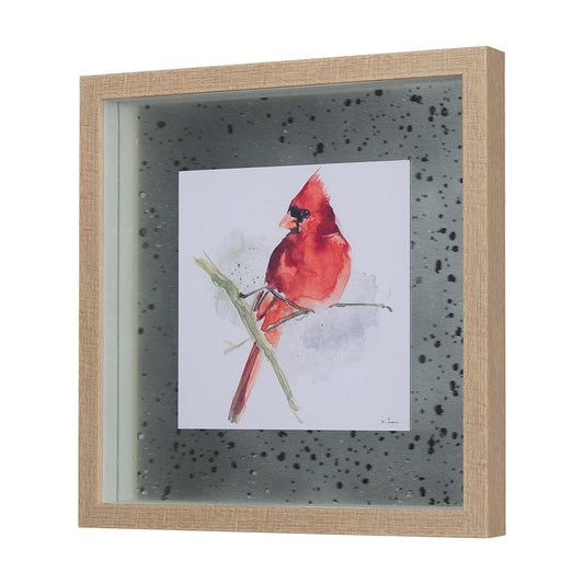 Mercana - Cardinal I by Mercana Studio a Hand Embellished Textured Framed Art Print Matted under Glass - 14234 view 2