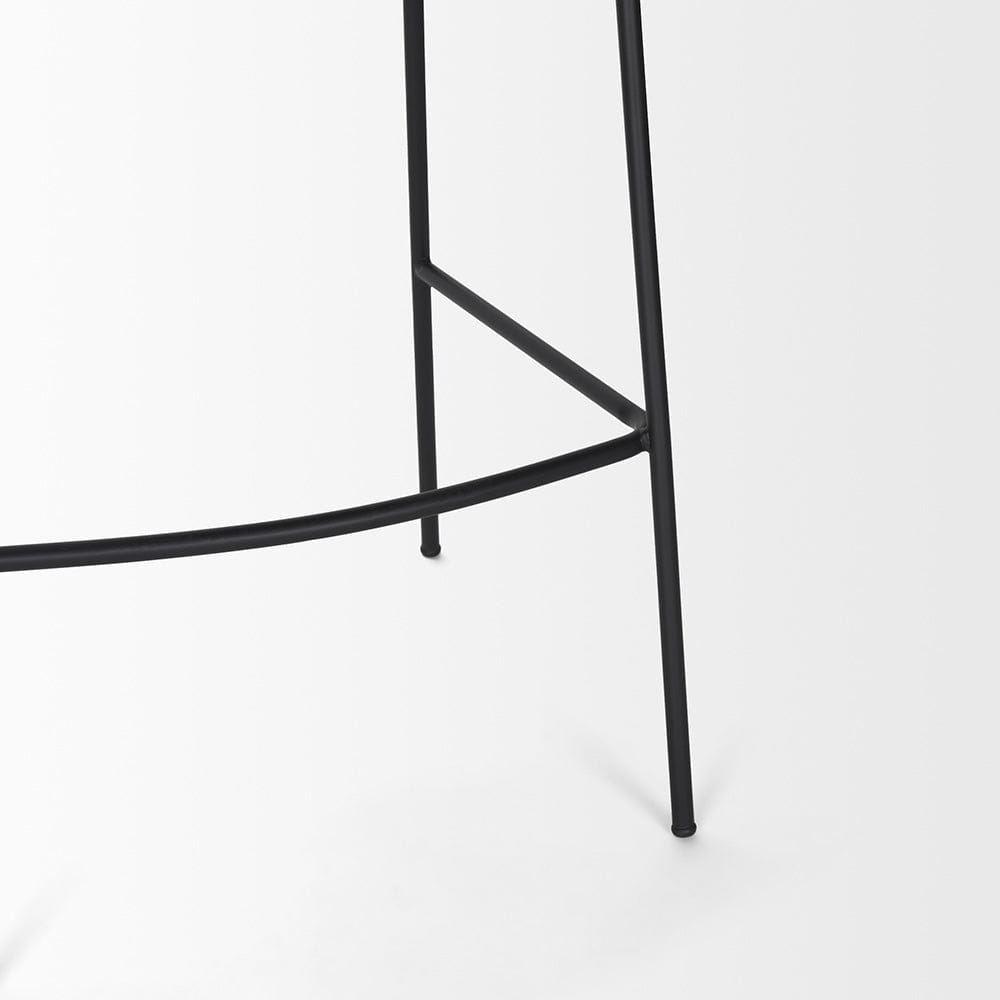 Mercana - Carolyn Bar Stool w/ Oatmeal Fabric & Matte Black Metal - 70246 view 9