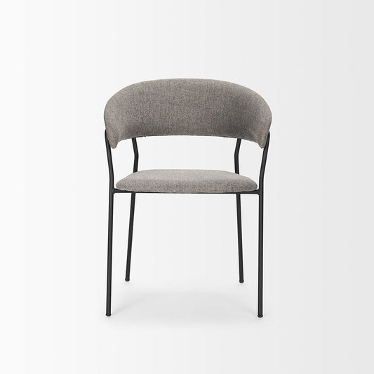 Mercana - Carolyn Dining Chair w/ Gray Fabric & Matte Black Metal (Set of 2) - 70465 view 2