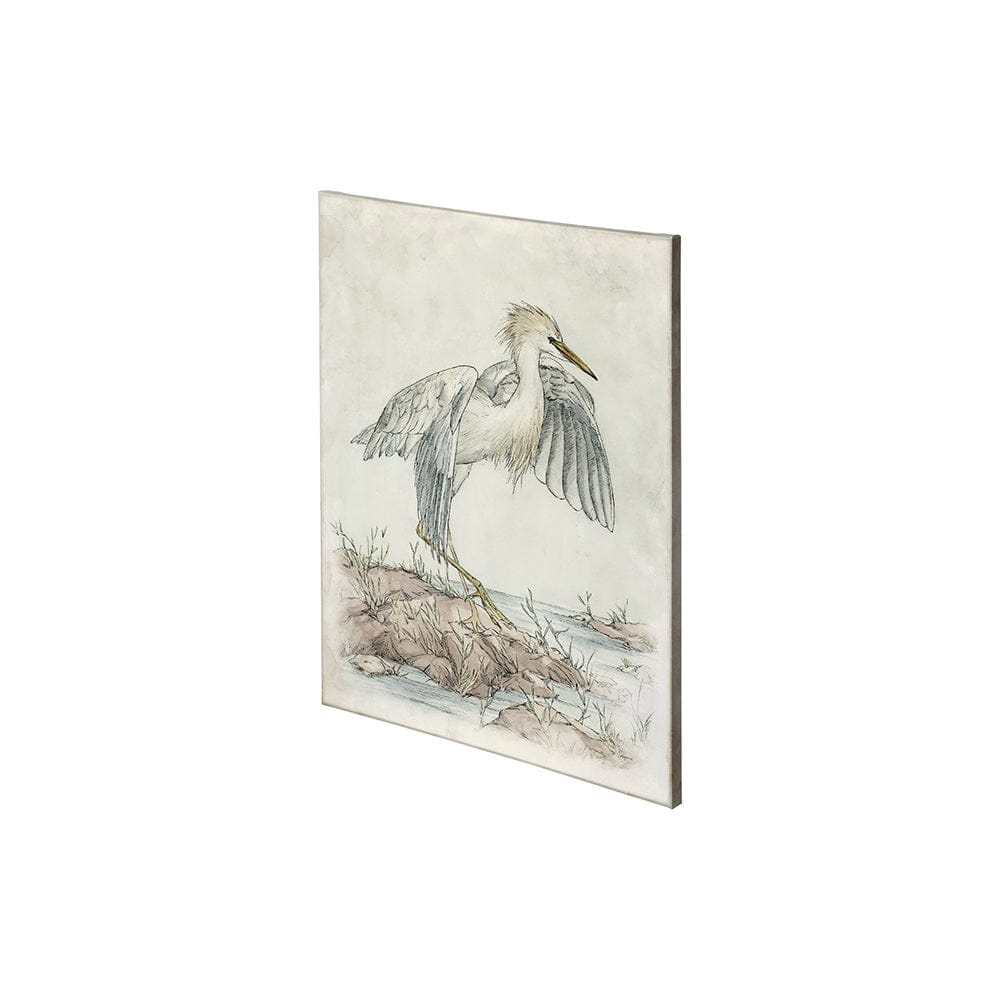 Mercana - Cattle Egret by Mercana Studio a Hand Embellished Textured Canvas - 101182-S view 1