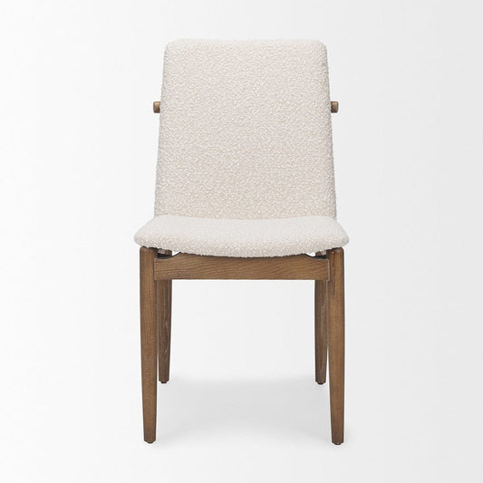 Mercana - Cavett Cream Boucle Upholstered Seat W/Light Brown Wood Frame Dining Chair (Set of 2) - 69834 view 2