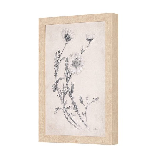 Mercana - Chamomile Drawing I by Mercana Studio a Hand Embellished Textured Framed Art Print - 14784 view 2