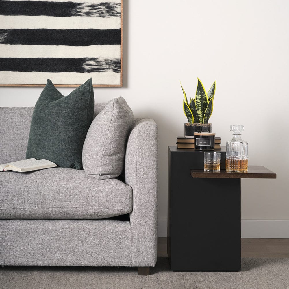 Mercana - Charles Matte Black Metal w/ Wood Shelf Square Accent Table - 70745 view 8