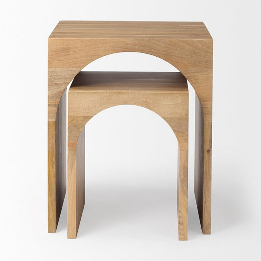 Mercana - Chloe 20.0L x 20.0W x 24.0H Cottage Wood Nesting Accent Tables (Set of 2) - 69915 view 2
