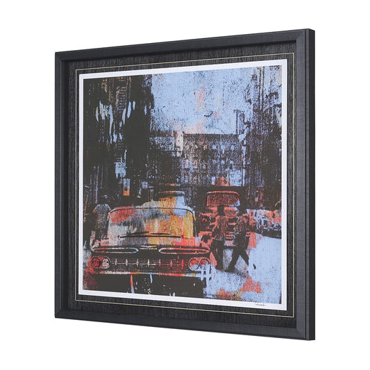 Mercana - City Vibe IV by Mercana Studio a Hand Embellished Textured Framed Art Print Matted under Glass - 15376 view 2