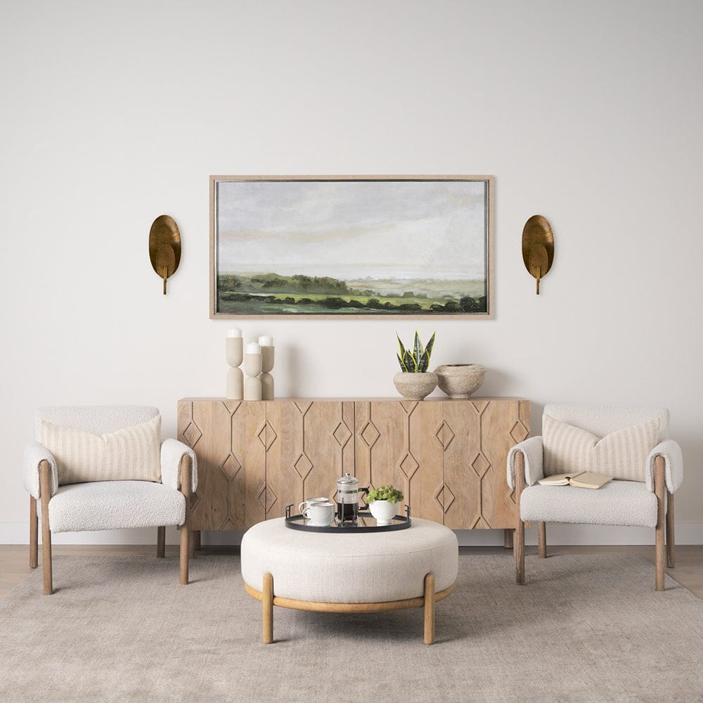 Mercana - Clarence 7.0L x 5.3W x 17.0H Metal Hammered Gold Round Wall Sconce - 68776 view 9