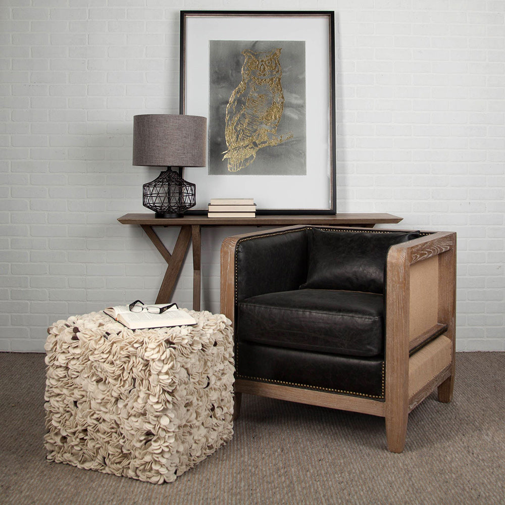 Mercana - Clark 20"H Bronze Barrel Metal Base Beige Linen Shade Table Lamp - 67703_CLOSEOUT view 2