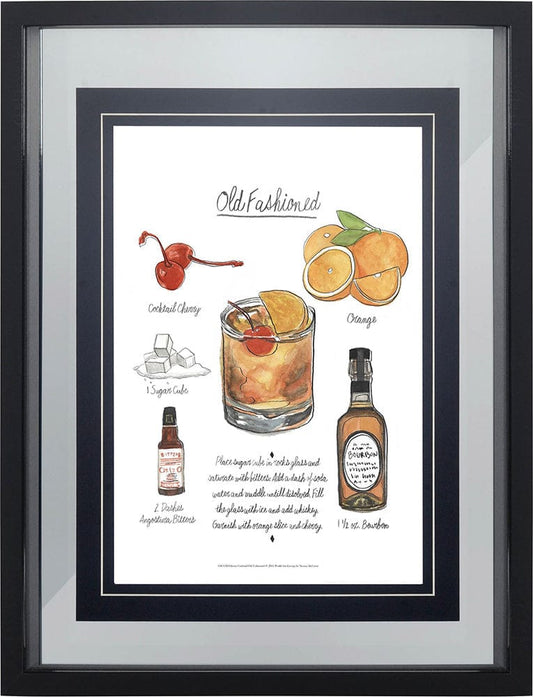 Mercana - Classic Cocktail - Old Fashioned by Mercana Studio a Framed Art Print Matted under Glass - 10819 view 2