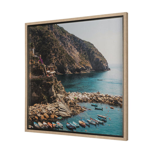 Mercana - Cliffside View by Mercana Studio a Hand Embellished Textured Framed Art Photo Matted under Glass - 14942 view 2