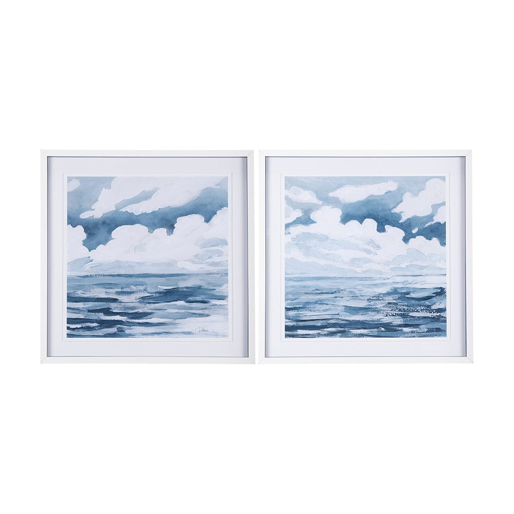 Mercana - Cloud and Sea by Mercana Studio a Hand Embellished Textured Framed Art Print Matted under Glass - 14307 view 9