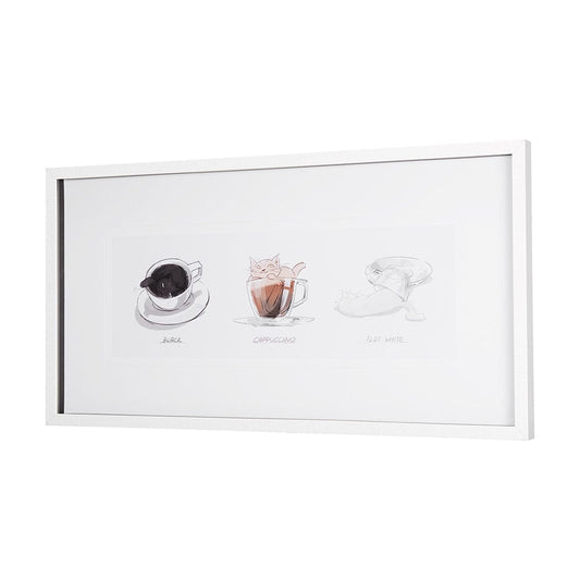 Mercana - Coffee Cat by Mercana Studio a Framed Art Print Matted under Glass - 14447 view 2