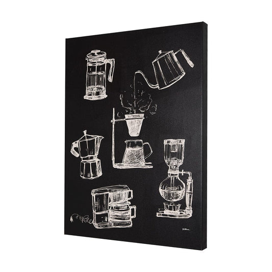 Mercana - Coffee Maker Study by Mercana Studio a Hand Embellished Textured Canvas - 102433-S view 2