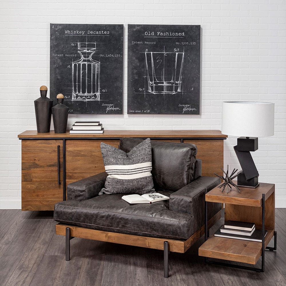 Mercana - Colburne I Brown Leather Body Wood/Iron Frame Club Chair - 67086 view 4