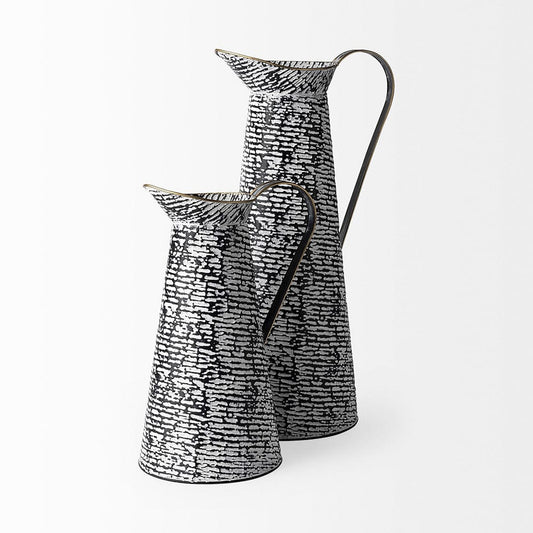 Mercana - Colette Small Black/White Patterned Vase - 68787 view 2