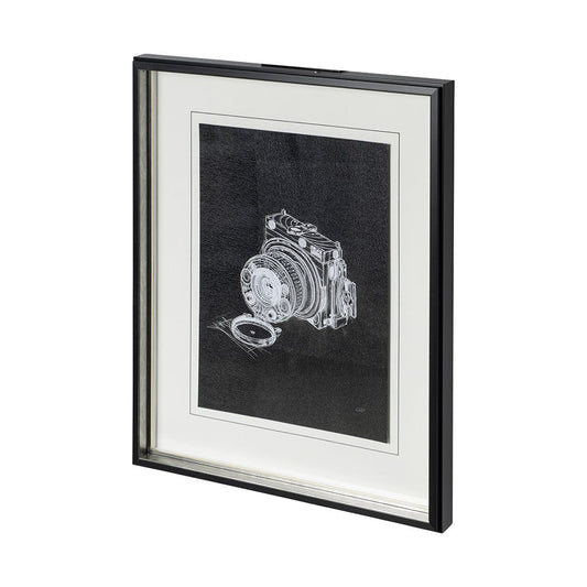 Mercana - Compass Camera I by Alarm a Hand Embellished Textured Framed Art Print Matted under Glass - 12778 view 2