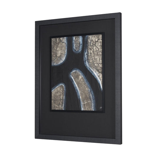 Mercana - Contrasting Paths I by Studio M a handmade Original Framed 3D Textured Artwork under Glass - 15256 view 2
