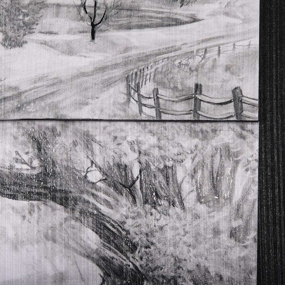 Mercana - Countryside Sketches II by Ariana a Hand Embellished Textured Framed Art Print - 14906 view 7