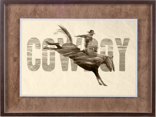 Mercana - Cowboy by THE Studio a Framed Art Print Matted under Glass - 10275 view 2
