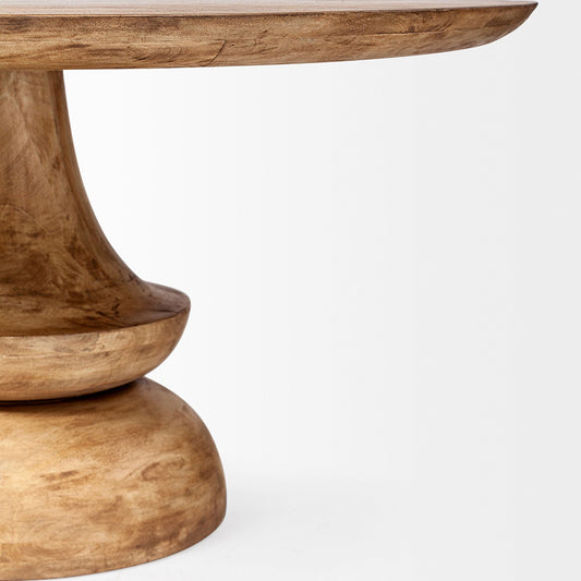 Mercana - Crossman 60" Round Blonde Solid Wood & Base Dining Table - 68518-AB view 2