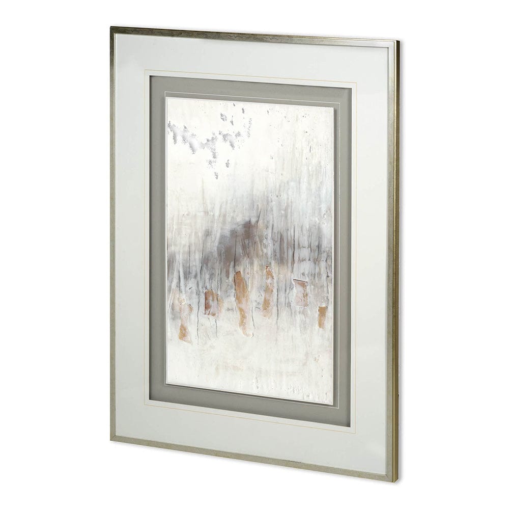 Mercana - Custom Neutral Wave II by Jennifer Goldberger a Hand Embellished Textured Framed Art Print - 11945 view 1