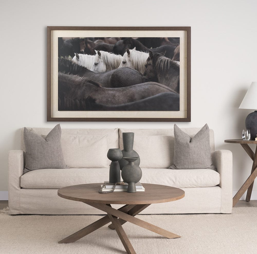 Mercana - Custom White Horses MC by PH Burchett a Hand Embelished Textured Framed Art Decograph - 10466 view 9