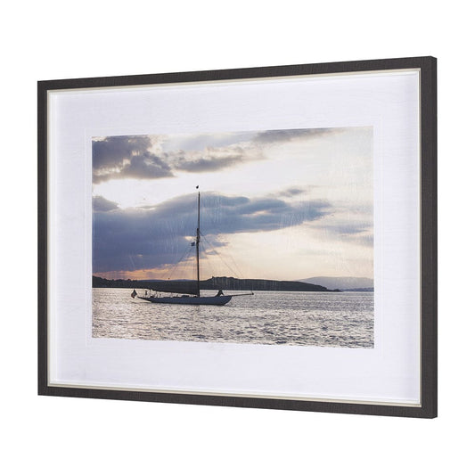 Mercana - Daybreak Sail by Ben Wood a Hand Embellished Framed Art Print Matted under Glass - 15581 view 2