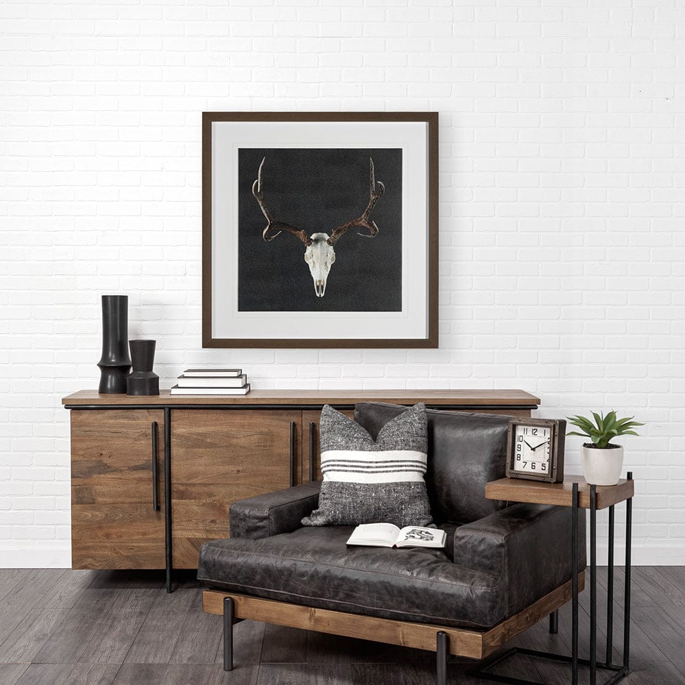 Mercana - Deer Skull by Chris Dunker a Hand Embelished Textured Framed Art Print Matted under Glass - 13170 view 6
