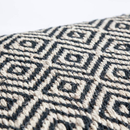 Mercana - Denison 55L x 14.5W Black Beige Woven Cushion Top W Black Wood Base Accent Bench - 50254_CLOSEOUT view 2